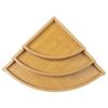 Estante de almacenamiento de bambú personalizado almacenamiento de condimentos de cocina almacenamiento de esquina de mesa ordenado caja de almacenamiento de tres capas material de bambú