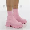 2021 Comercio Exterior calcetines tejidos voladores suela gruesa gaobang zapatilla casual comercio exterior transfronterizo botas de mujer estilo europeo y americano zapatos para las cuatro estaciones