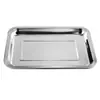Bandeja rectangular de acero inoxidable engrosada para servir, bandeja pequeña, plato de cena, sartén para asar pescado, vaporera de gran capacidad y bandeja para barbacoa