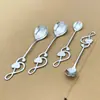 Cuchara Principal para Cena con Forma de Corazón de Acero Inoxidable al por Mayor, Cuchara para Remover Café, Cuchara para Postre de Pastel, Cuchara con Notas Musicales, Cuchara para Remover, Cuchara Musical