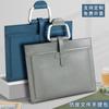 Bolsa de Archivo A4 Bolso de Mano Moda Femenina Gran Capacidad Impermeable Negocios Cuero Bolsa para Computadora Logo Impreso Sobre