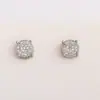 Brincos de zircônia cúbica branca com cravação de pedras, estilo explosão de desejos transfronteiriços, brincos de diamante femininos, joia de orelha versátil e elegante