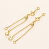 Com corrente de extensão de anel corrente de cauda 18k alta cor pulseira diy corrente universal corrente de ajuste fecho de corrente extensão de colar corrente de acabamento