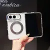 Adecuado para Funda de Teléfono Móvil Magnética Giratoria Plegable Iphoneduo Funda Transparente Acrílica Anti-Caídas Apple 18Duo