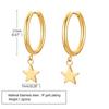Aretes europeos y americanos de acero inoxidable con forma de estrella y flor para mujer, aretes dorados de Amor, joyería de acero titanio al por mayor para comercio exterior transfronterizo