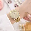 Reloj de Acero con Diamantes Estilo Coreano para Mujer, Reloj de Cuarzo Falso de Tres Ojos, Reloj de Cuarzo Casual de Moda para Mujer