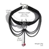Joyería Transfronteriza Europea y Americana Estilo Gótico Moderno Peculiar Halloween Collar de Cuentas Exagerado Colgante de Calavera Fantasma Araña