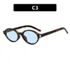 Gafas de Sol Estilo Zhang Yuanying para Mujer, Gafas de Sol Moda Callejera Estilo Influencer Ins, Gafas Ovaladas Pequeñas de Marco a la Moda para Nerd