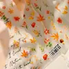 Pegatinas para Uñas Estilo Bosque Otoño e Invierno Planta Acuarela Ts4252 Estilo Artístico Hoja de Arce Margarita Champiñón Pegatinas para Uñas