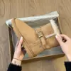Nuevas y versátiles botas de algodón para páramo, cálidas y de doble uso, gamuza de moda, populares este año, botas de nieve de suela gruesa para mujer con hebilla de cinturón