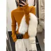 Top de punto versátil y adelgazante con manga de doble capa con volantes estilo coreano, nuevo modelo otoño/invierno 2026