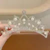 Acessório de Cabelo Estiloso de Alta Qualidade para Meninas, Coroa de Princesa, Franja e Presilhas Infantis, Pente com Coroa para Meninas