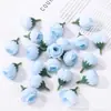 Flor de Brote de Té Pequeña Retro de 2,5 cm, Flor de Brote de Té de Seda Simulada, Corona de Flores DIY, Decoración de Boda, Flor Decorativa de Material Transfronterizo