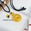 Collar con Hebilla de Paz Ruyi Estilo Antiguo Nuevo Estilo Chino Tendencia Nacional Colgante Redondo Diseño de Circonita Microincrustada Cadena para Clavícula Regalo para Novia