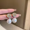 Pendientes de plata con baño de oro real, aguja cuadrada, borla de perla y circonita, pendientes de lujo ligero de alta gama, fabricante de pendientes vintage