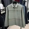9901 Stock de origen de fábrica se especializa en el suministro transfronterizo de productos de calidad: Camisa polo de manga larga a rayas para hombre con bolsillos reales