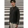 Sudadera de Felpa Cationica Cálida de Doble Cara Estilo Old Money con Media Cremallera y Cuello Alto para Hombre Primavera 2026 Camiseta de Manga Larga