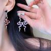 Doce Cool Spice Girl Oil Drop Snake Pingente Colar Brincos Vintage Requintado Multi-Camadas Empilhadas Clavícula Corrente Brincos Colar Corrente Moda