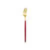 Juego de cuchillo, tenedor y cuchara para carne de acero inoxidable nórdico ins, vajilla portuguesa de estilo occidental, cuatro piezas, palillos cuadrados verdes y dorados