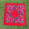 Lenço de Cabeça de Renda Floral Peônia, Lenço Quadrado Estampado em Sarja, Lenço Feminino Grande Estilo Étnico Floral, Em Estoque