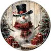 Navidad Estilo Americano Retro Lata Redonda Placa de Aluminio Pintura Señal Bar Granja Rústica Fuente de Comercio Exterior Señal Decorativa Colgante