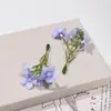 4 cabezas de flor de seda artificial con teñido degradado, cabezas pequeñas de flor de ciruelo para tocados de boda hechos a mano DIY, pequeños ramos de flores artificiales al por mayor