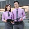 Camisa Social de Bambu Não Amassa Manga Longa e Curta Roupa Social Masculina e Feminina Mesmo Estilo Slim Fit Roupa para Funcionários de Seguros