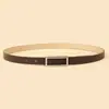 Cinturón de Mujer de Venta Caliente Transfronterizo Hebilla Rectangular Moderno y Versátil Estilo Coreano Casual Decorativo Cinturón para Jeans Mujer Venta al por Mayor