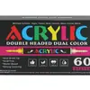 Marcador de acrílico líquido directo transfronterizo con punta suave, diseño sin presión, para arte estudiantil, manualidades, dibujo a mano y pintura