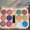 Paleta de Sombras de Ojos Xibei de 12 Colores para Estudios Fotográficos, Guarderías, Escuelas, Maquillaje de Escenario para Festivales, Cosméticos para Actuaciones de Adultos
