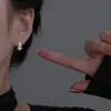 Pendientes de Meteoro Completamente de Diamante para el Viaje Diario, Pendientes de Aro Bordados de Estrellas, Pendientes de Zirconia de Estrella de Cinco Puntas de Moda Europea y Americana