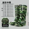 Botas de lluvia impermeables y resistentes al desgaste con suela de goma, unisex, cálidas para invierno, de caña alta, engrosadas, antideslizantes y con forro de felpa, adecuadas para pescar y actividades acuáticas.