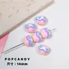 Contas Pintadas à Mão Renda Ondulada de Coração com Contas Joia Versátil DIY Feito à Mão Pintado Coração de Pêssego Menina Fofa Corrente para Celular
