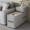 Gabinete Lateral Moderno Sencillo, Mesa Lateral para Sofá, Sala de Estar de Apartamento Pequeño, Mesa de Centro de Pizarra, Mesa Multifuncional para Rincón de Té, Gabinete Lateral para Sofá