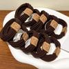 Ligas para el Cabello, Bandas Elásticas para Mujer, Estilo Coreano, Alta Elasticidad, Duraderas, Elegantes Bandas Negras para el Cabello, Sujetadores de Cola de Caballo que No Dañan el Cabello