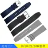 Correa de Reloj de Silicona Adecuada para Samsung Xiaomi Huawei Watch3/Gt 18 20 22 24mm Correa de Reloj Plana Ecológica