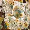 Pacote de Adesivos Crepúsculo Série Caderno de Flores Decoração Base Retro de Plantas DIY Europeu Colagem Flores