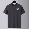 2026 Verano Nuevo Camiseta de Algodón de Manga Corta con Cuello Redondo para Hombre Moda Juvenil Estampada Holgada Talla Grande Moderna Versátil