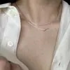 Colar Corrente Ossos de Cobra de Camada Dupla para Mulheres, Corrente de Clavícula Elegante, Simples e na Moda, de Alto Padrão, Luxo Acessível, Colar de Nicho e Versátil para Mulheres