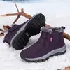 Botas de Nieve con Forro de Polar para Mujeres Mayores, Zapatos Gruesos Impermeables para Mamá, Zapatos Grandes de Algodón para Personas de Mediana Edad y Mayores del Noreste, Venta al por Mayor desde el Fabricante