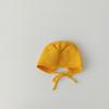 Sombrero de punto tipo llanta lindo estilo coreano para bebé orejas de gato color liso sombrero con cordones a prueba de frío para bebé sombrero de lana fresco para niños