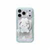 Funda de Teléfono Linda Conejo de Dibujos Animados Azul Playa Manzana 18Promax Adecuada para 17Pro Magnética Doble Capa 16Pro