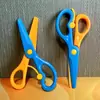 Tijeras Infantiles para Manualidades, Papelería para Niños, Materiales de Arte para Estudiantes de Primaria, Corte de Papel para Jardín de Infancia, Tijeras Seguras de Plástico con Punta Redonda al por Mayor