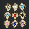 Gota D'água Liga DIY Acessórios de Laço Acessórios de Cabelo Placa de Flor Fivela de Diamante Acessórios para Celular Fundo Dourado