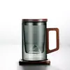 Taza de Té de Vidrio de Borosilicato Alta para Beber y Preparar Té Uso en Oficina para Hombres Taza Resistente al Calor Separación de Té y Agua Visualización de Preparación de Té Taza de Montaña