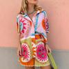 Conjunto de Camisa Cardigan com Gola de Renda Versátil Moda Casual Novo Estilo Independente Europeu e Americano 2026 Aliexpress para Mulheres