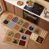 Alfombra de Cocina para Gatos Dopamina, Absorbente de Agua y Aceite, Fácil de Limpiar, Juego de Dos Alfombras de Cocina Largas, Felpudo Antideslizante