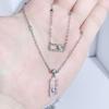 Pendientes de botón de hada con diamantes completos estilo ins, temperamento femenino, moderno collar con alfiler geométrico, conjunto de colgante de anillo abierto para mujer