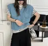 Chaleco de Punto Capas Cuello en V Estilo Coreano Chaleco sin Mangas para Primavera y Otoño 2026 Nueva Moda Ropa de Abrigo para Mujer