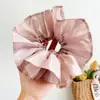 Scrunchie Rayado Bicolor Banda para la Cintura Doble Capa Lazo para el Cabello Retro Simple Versátil Accesorio para el Cabello Moño